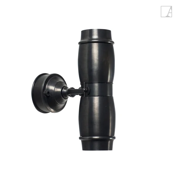 Authentage Micro Up & Down on Round Base - applique murale - 7 x 18 x 23 cm - IP55 - bronze