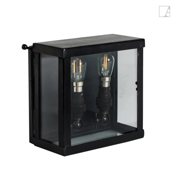Authentage Vitrine Petite 2L - applique d'extérieur 2L - 15 x 7,5 x 15 cm - IP43 - bronze