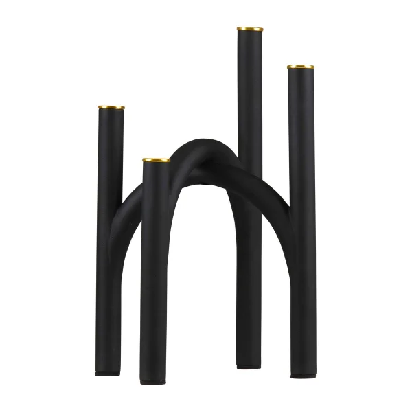 AYTM Bougeoir Angui 34 cm Noir-doré