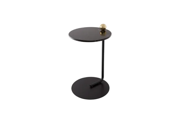 AYTM - Castellum Table D'appoint Ø40xH60 Noir/Noir Marbre