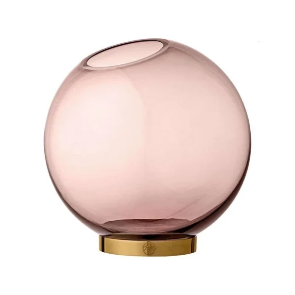 AYTM - Globe Vase w/Stand Ø21xH21 Rose/Gold
