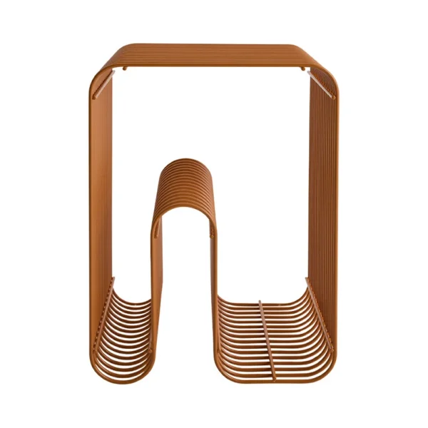 AYTM - Tabouret Curva, ambre, acier, 32 cm de long