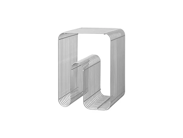 AYTM - Tabouret Curva argenté