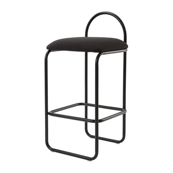 AYTM Tabouret de bar Angui bouclé Anthracite