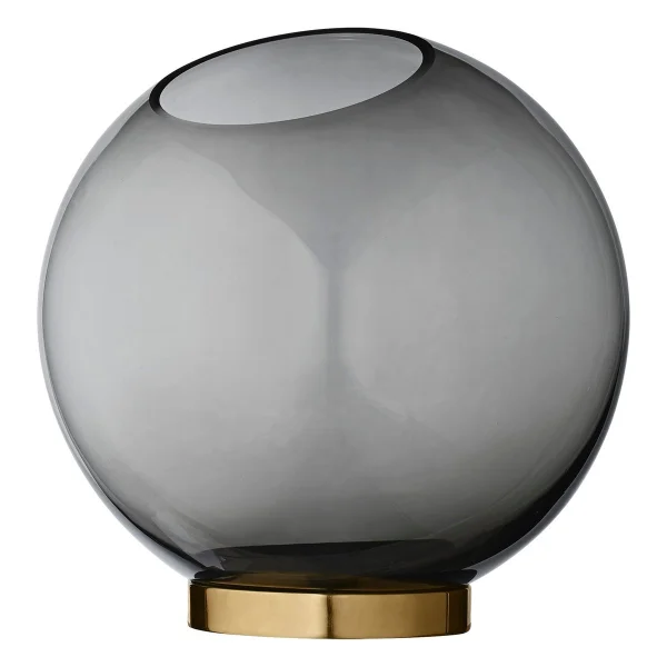 AYTM Vase Globe L noir-laiton