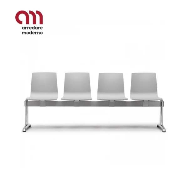 Banc pour salle d'attente Alice ignifuge 4 places Scab