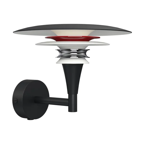 Belid Applique Diablo Ø20 cm Noir mat-rouge brillant