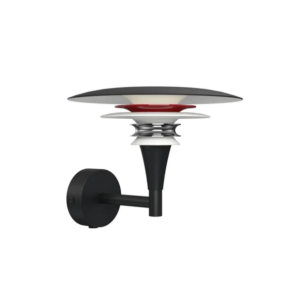 Belid - Applique murale Diablo, noir/rouge, Ø 20 cm métal, G9