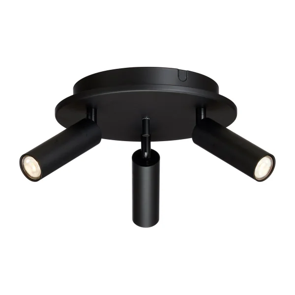 Belid Lampe à suspension rond 3 spots Cato Slim Noir mat-LED