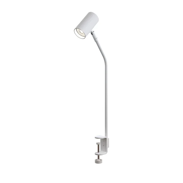 Belid Lampe de table avec pince Tyson Ø15,5 cm Structure blanche