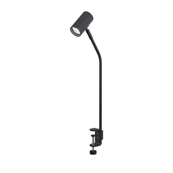 Belid Lampe de table avec pince Tyson Ø15,5 cm Structure noire