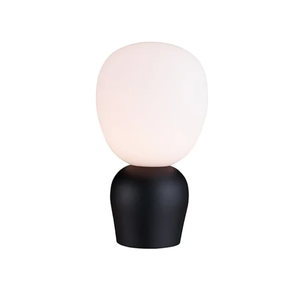 Belid Lampe de table Buddy verre opale Noir