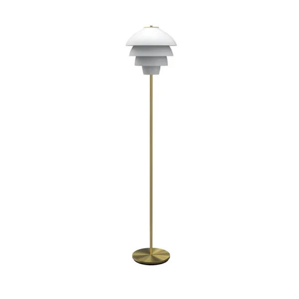Belid - Lampe sur pied Valencia, hauteur 151 cm, blanc/laiton, E27