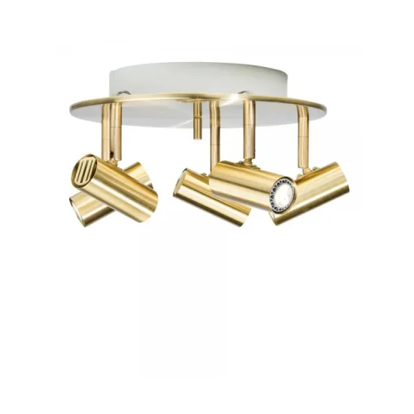 Belid Spotlight Cato 5-fixations rond Ø29 cm Laiton