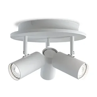 Belid Spotlight Tyson 3-fixations Ø25 cm Blanc