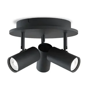 Belid Spotlight Tyson 3-fixations Ø25 cm Noir