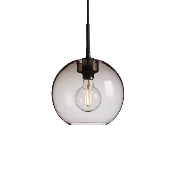 Belid Suspension Gloria Ø26 cm Noir-verre couleur fumée