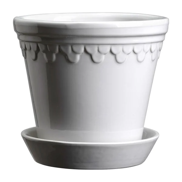 Bergs Potter Pot vitré Københavner Ø25 cm Mineral White