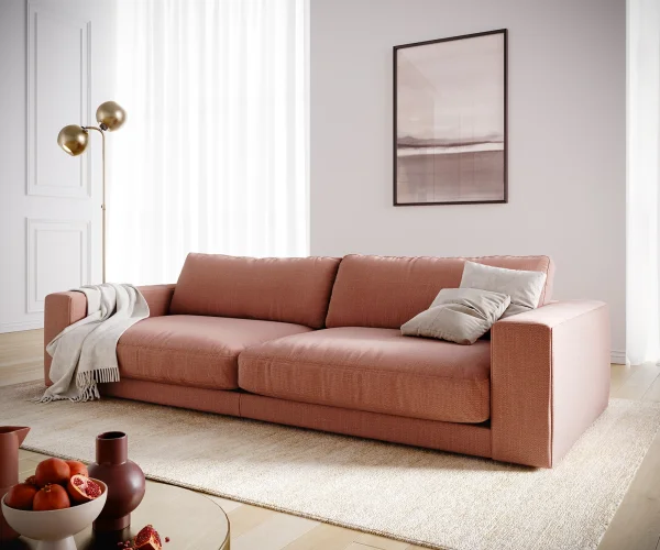 Bigsofa Cubico 290x120 cm Flachgewebe Orange