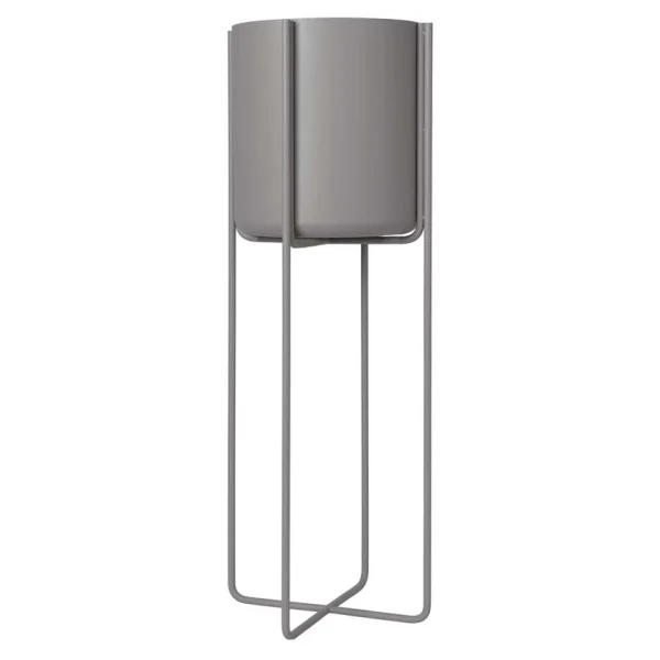 blomus Pot sur pied Kena M h80,5 cm Ø29 cm Steel gray (gris foncé)