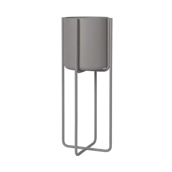 blomus Pot sur pied Kena S h55 cm Ø22 cm Steel gray (gris foncé)