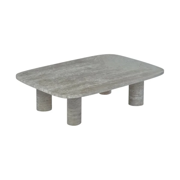 blomus Table basse Volos L 100x70 cm Silver Travertine