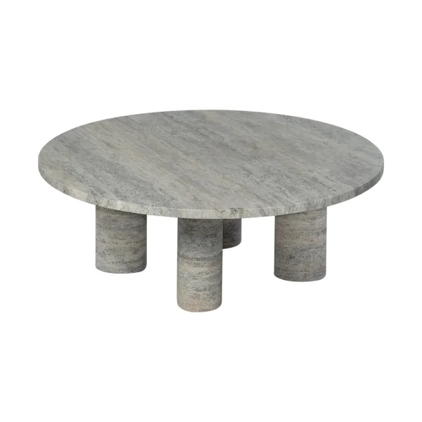 blomus Table basse Volos L Ø75 cm Silver Travertine