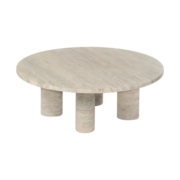 blomus Table basse Volos L Ø75 cm Travertine