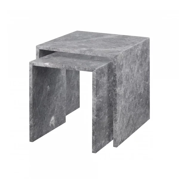 blomus Table d’appoint Varu 2 pièces Tundra gray