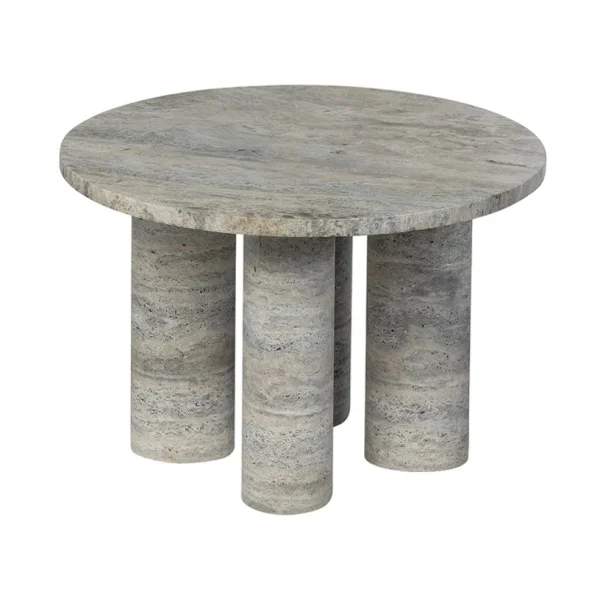 blomus Table d'appoint Volos S Ø52 cm Silver Travertine