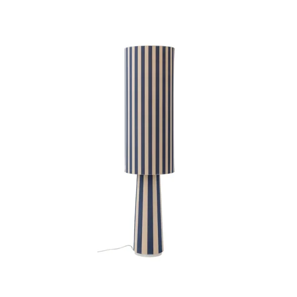 Bloomingville - Lampe sur pied Emmie, polyester, bleu, beige