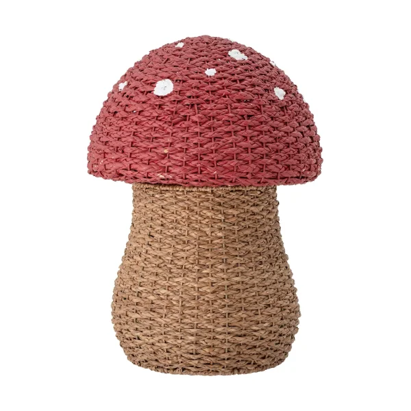 Bloomingville Panier de rangement Corintha avec couvercle Ø43x61 cm Rouge