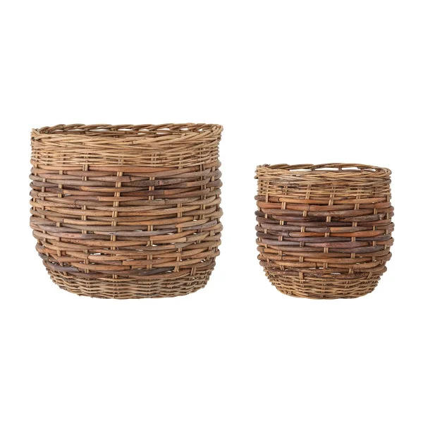 Bloomingville Panier de rangement Lalou 2 Pièces Marron