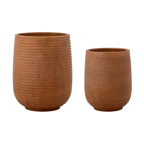 Bloomingville Pot Mesola Lot de 2 Marron
