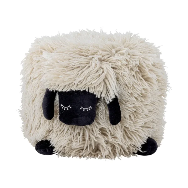 Bloomingville Pouf en laine Dolly 50x45 cm Blanc