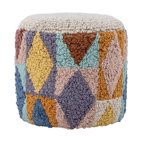 Bloomingville Pouf Miaki 30xØ30 cm Gris