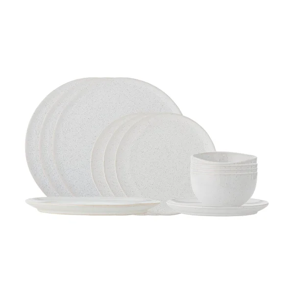 Bloomingville Service de table Addison Lot de 12 Blanc