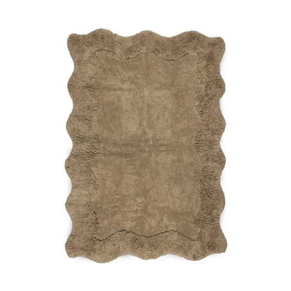 Boel & Jan Tapis en coton Curly 160x230 cm, Beige