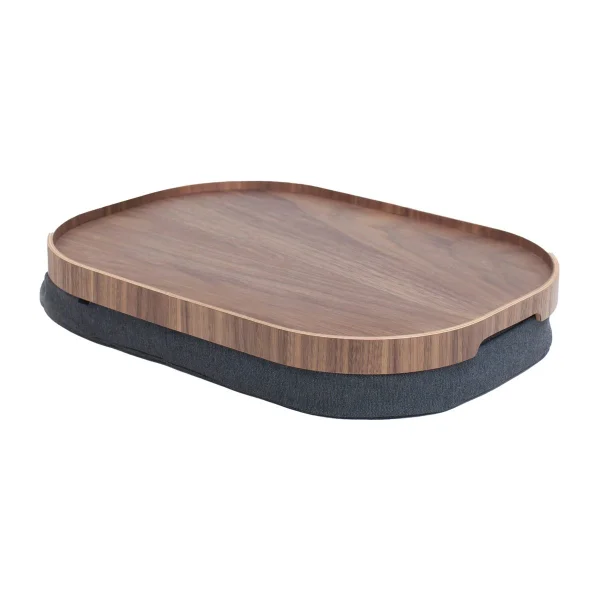 Bosign Plateau avec coussin Bosign curveline large 34x47 cm Noyer