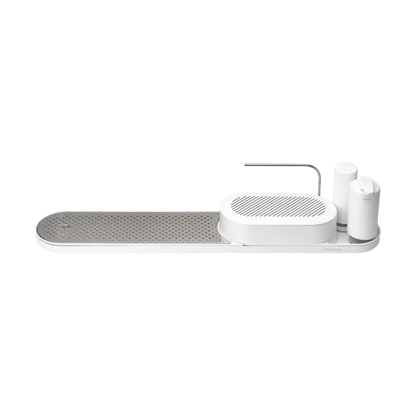 Brabantia Égouttoir-organisateur d'évier SinkStyle, ensemble 4 pièces Mineral Fresh White
