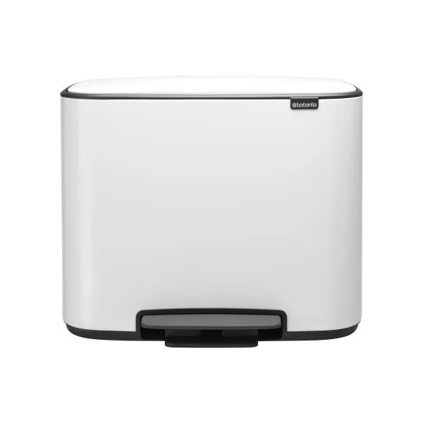 Brabantia Poubelle à pédale Bo 11+23 l Blanc