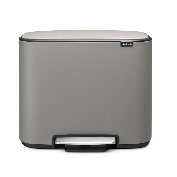 Brabantia Poubelle à pédale Bo 36 l mineral concrete grey