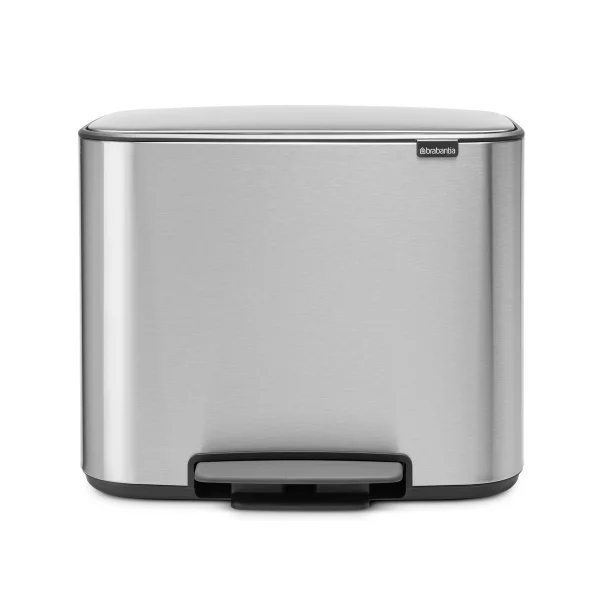 Brabantia Poubelle à pédale Bo 36 l mineral steel FFP