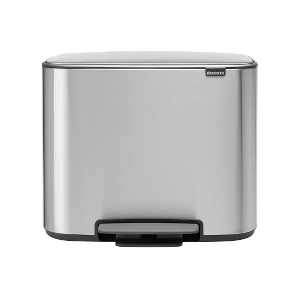 Brabantia Poubelle à pédale Bo 3x11 l acier minéral FFP