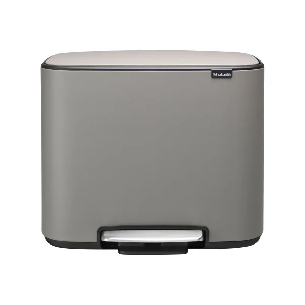 Brabantia Poubelle à pédale Bo 3x11 l mineral concrete grey