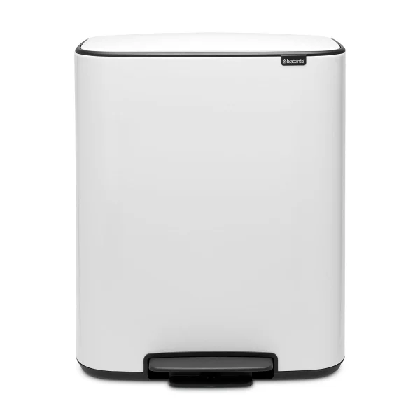 Brabantia Poubelle à pédale Bo 60 L Blanc