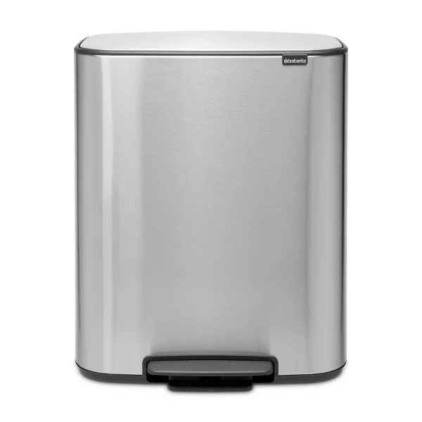 Brabantia Poubelle à pédale Bo 60 L Fer mat