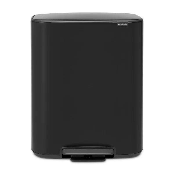 Brabantia Poubelle à pédale Bo 60 L Noir