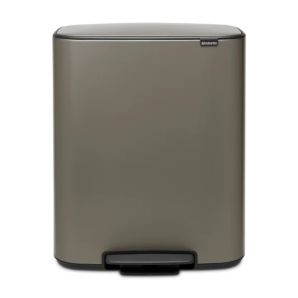 Brabantia Poubelle à pédale Bo 60 L Platinum