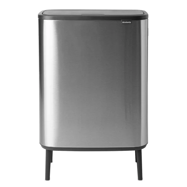 Brabantia Poubelle Bo touch high 2x30 L Acier mat